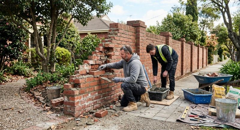 Brick Fence Repair in Vacaville, CA