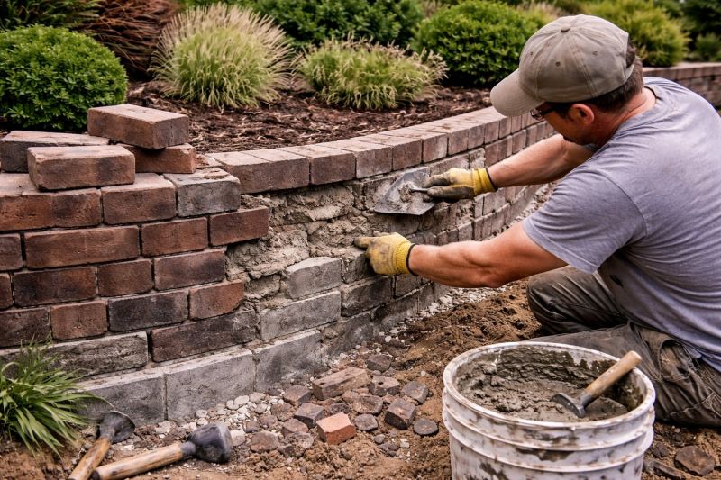 Brick Retaining Wall Repair in Vacaville, CA