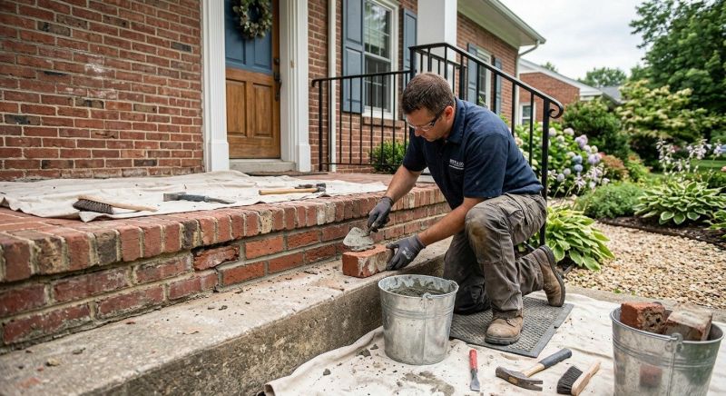 Brick Stairs Repair in Davis, CA