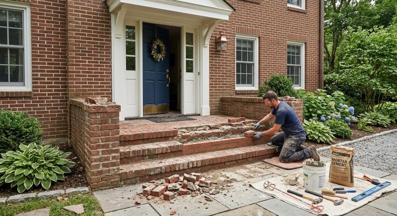 Brick Steps Repair in Vacaville, CA