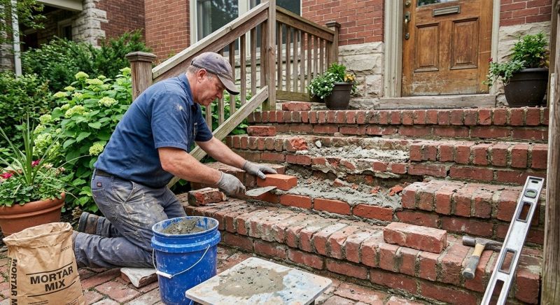 Brick Steps Repair in Vacaville, CA