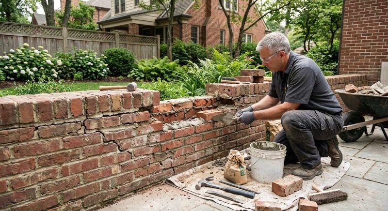 Brick Wall Repair in Napa County, CA