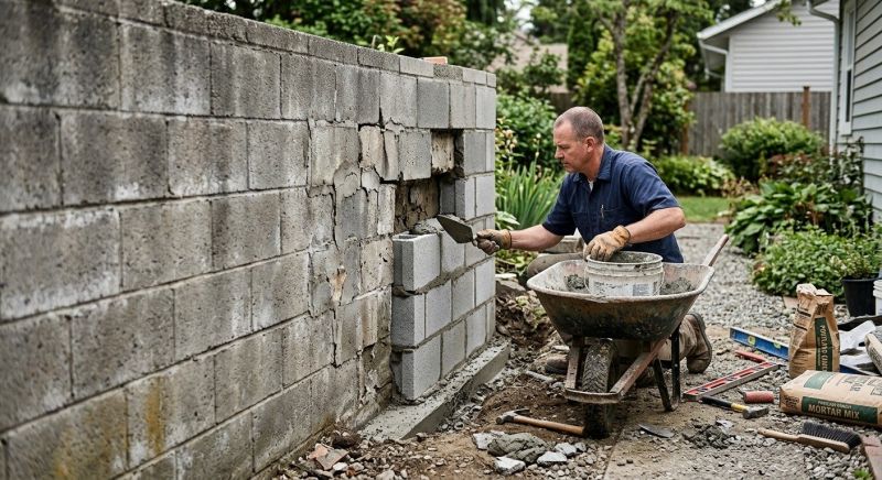 Cinder Block Repair in Vacaville, CA