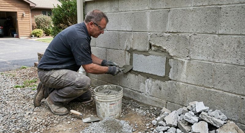 Cinder Block Wall Repair in Benicia, CA