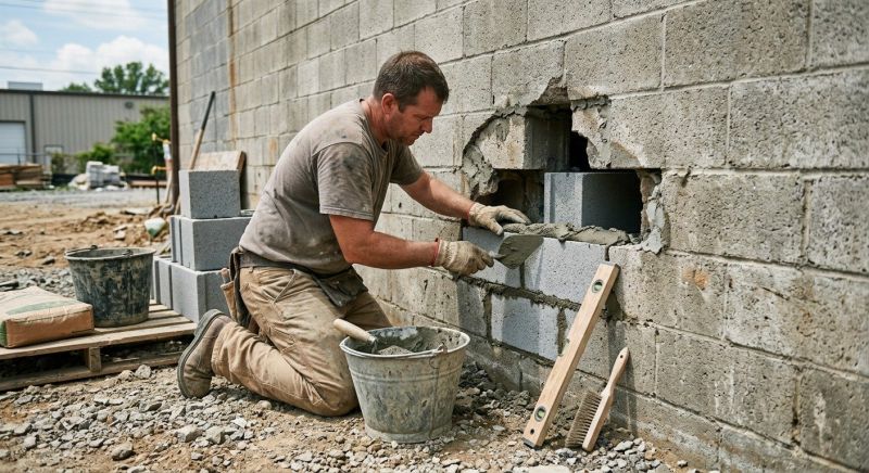 Cinder Block Wall Repair in Fairfield, CA