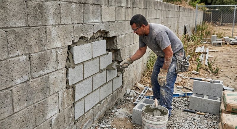 Concrete Block Repair in Vacaville, CA