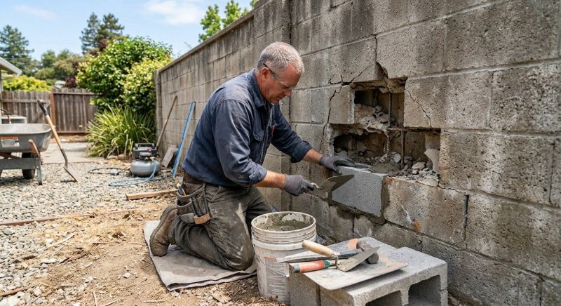 Concrete Block Repair in Solano County, CA