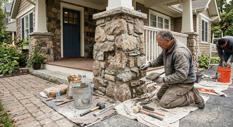 Stone Column Repair in Vacaville, CA