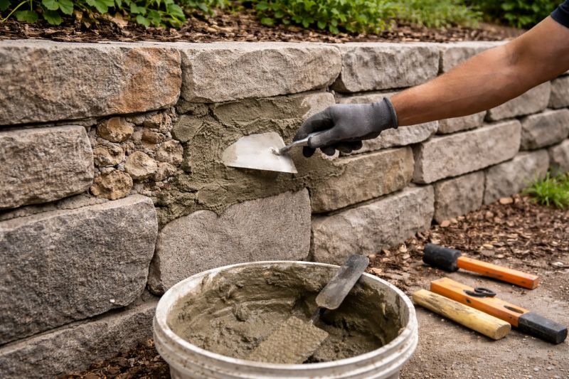 Stone Wall Repair in Davis, CA